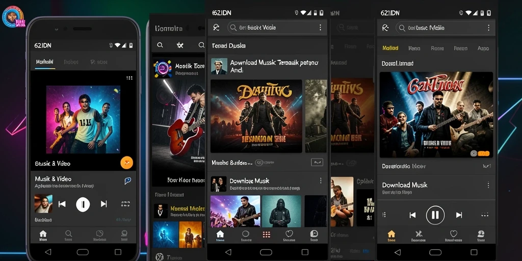 Tampilan antarmuka 62IDN yang user-friendly dan intuitif untuk Download Musik.