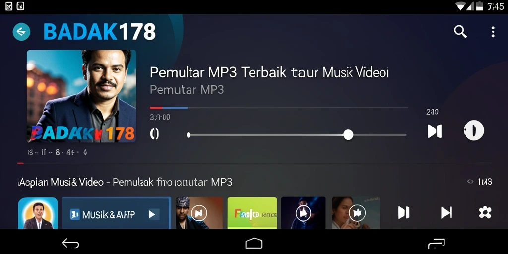 Antarmuka BADAK178 yang menarik dengan pemutar MP3 yang mudah digunakan.