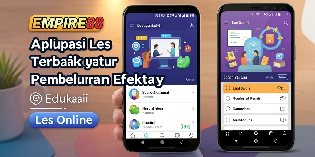 Tampilan antarmuka interaktif dan menarik EMPIRE88 untuk Les Online.