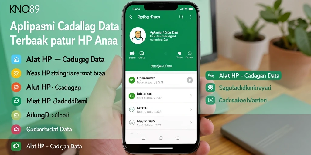 Antarmuka pengguna KNO89 yang intuitif untuk cadangan data.