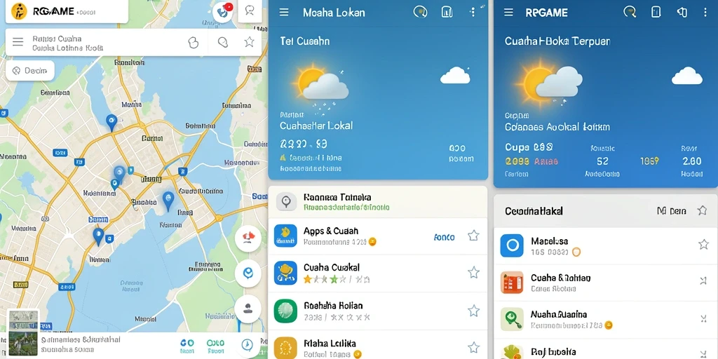 Tampilan antarmuka RPGAME yang informatif dan menarik untuk cuaca lokal.
