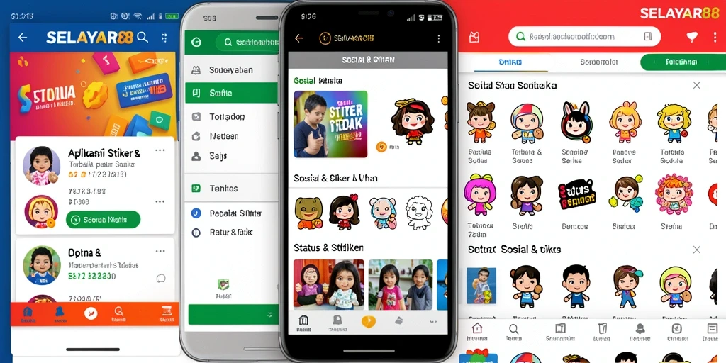 Tampilan antarmuka utama SELAYAR88 dengan stiker dan status.
